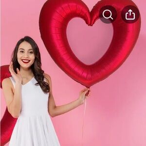 30 inch Red Hollow Heart Foil Balloon Valentines Day Decor
